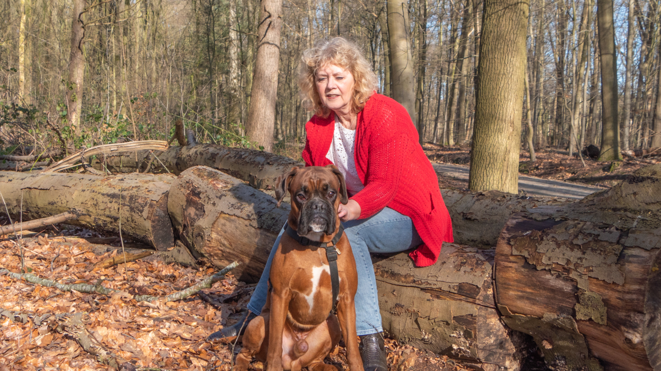 E-like contact in bos met boxer